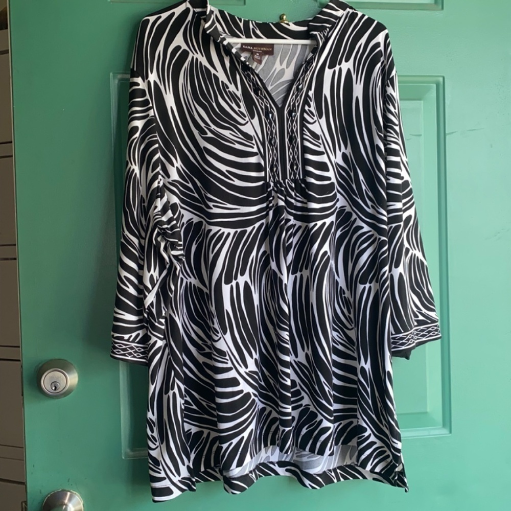 Dana buchman size 3x ladies tunic beautiful - Picture 2 of 5
